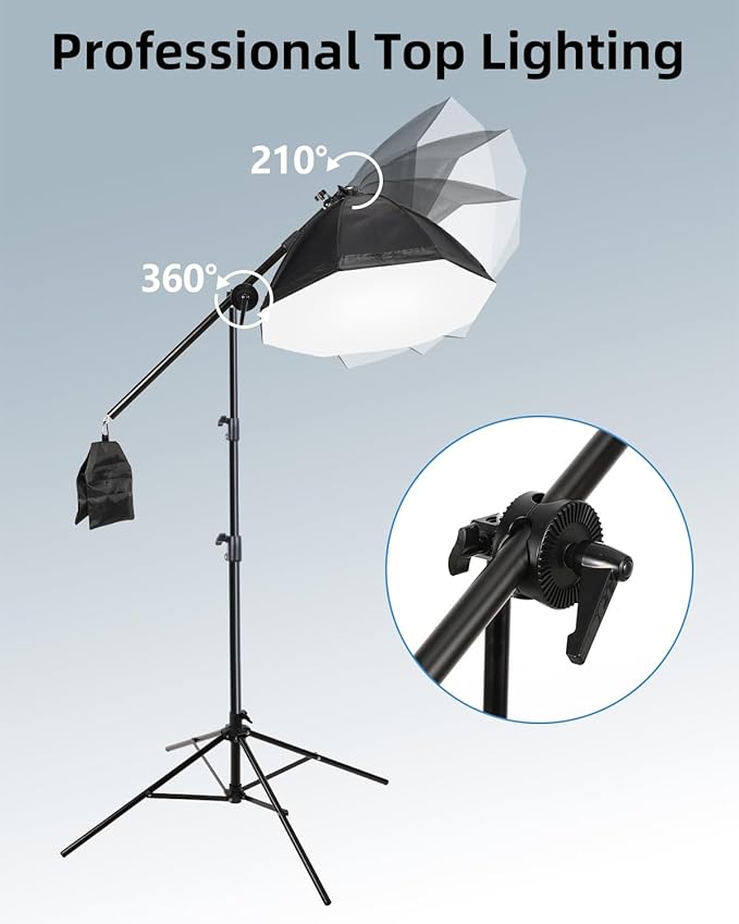 Skytex Softbox Lighting Kit 3Pack, 20x28in Soft Box | 135W 5500K E27 Bulb - Image 6