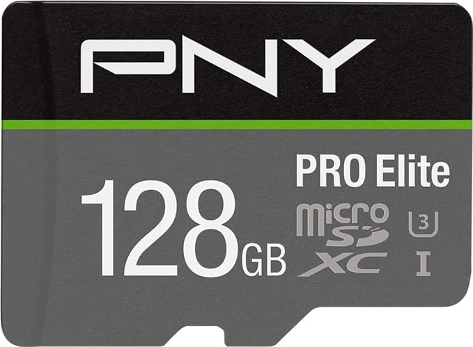 PNY 128GB PRO Elite Class 10 U3 V30 microSDXC Flash Memory Card by PNY