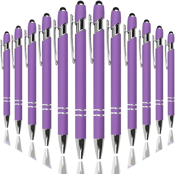 Oddmoal Ballpoint Pen with Stylus Tip, Soft Touch Click Metal Pen, 1.0mm Medium by Oddmoal