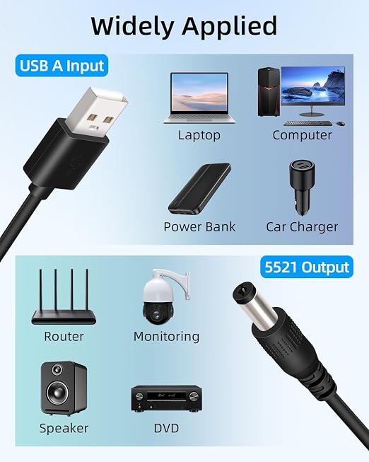 12W USB 5V to 12V Step Up Converter Cable - Image 6