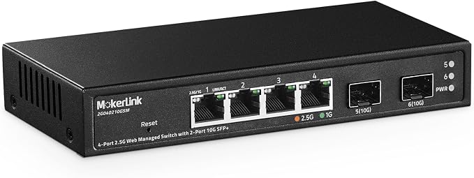MokerLink 4 Port 2.5G Managed Switch by MokerLink