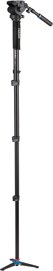 Benro Aluminum Series 4 Monopod w/ 3-Leg Locking Base and S6 Video Head - Image 4