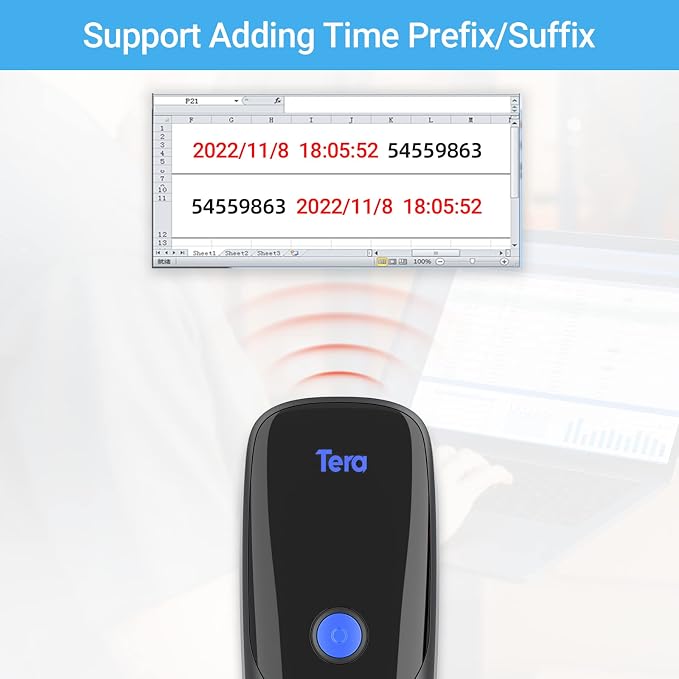 Tera Pro Extreme Performance Wireless 1D 2D QR Barcode Scanner Mini Portable - Image 2