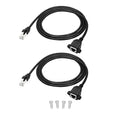 2Pcs Cat6 Ethernet Extension Cable 3FT, RJ45 Male to Female Ethernet Panel Mount by Aurorapath