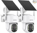 ANNKE 2.5K Solar Security Cameras Wireless Outdoor, 2 Pack 360° View Pan/Tilt by ANNKE