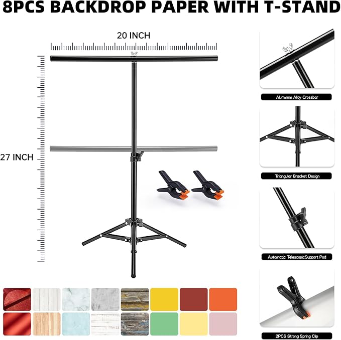 8PCS Flat Lay Backdrop Paper - Image 2
