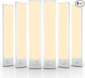 6 Pack Under Cabinet Lighting Wireless, 40 LED Rechargeable Battery Motion by BuyNow