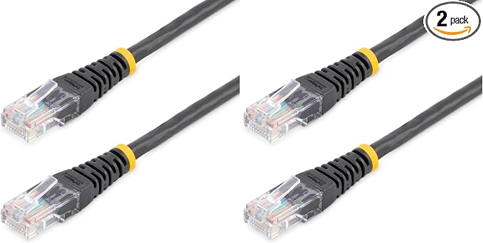 StarTech.com Cat5e Ethernet Cable - 6 ft Black Patch Cable - Molded Short by StarTech