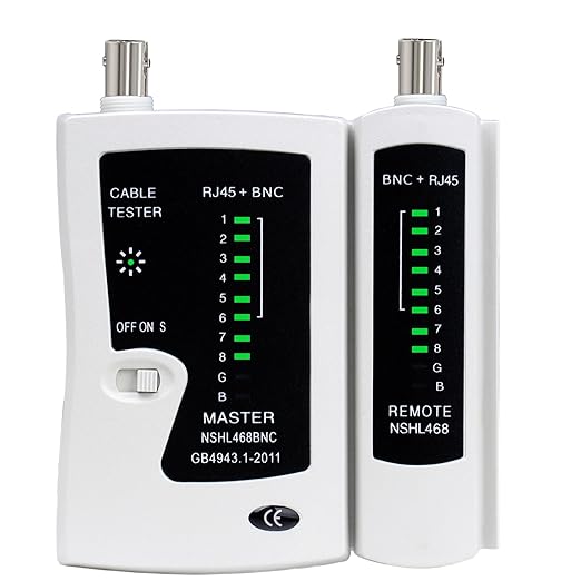 Coaxial Coax Cable Tester Portable BNC RJ59 RJ45 cat5 cat5e cat6 cat6a UTP Wire by GGIARAON