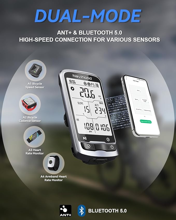 L4 Entry Level GPS Bike Computer Wireless, Laminated 2.3" Screen, Ultra Thin - Image 6