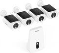 Solar Security Cameras Wireless Outdoor 4 Cam Kit Expadable to 10H, No by Gaiexce-Official