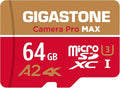 【5-Years Data Recovery】 GIGASTONE 64GB Micro SD Card, Camera Pro MAX, Compatible by Gigastone