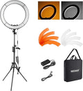 NEEWER 18 Inch Ring Light with Tripod Stand, 55W Large LED Ringlight, Cold Shoe by Neewer