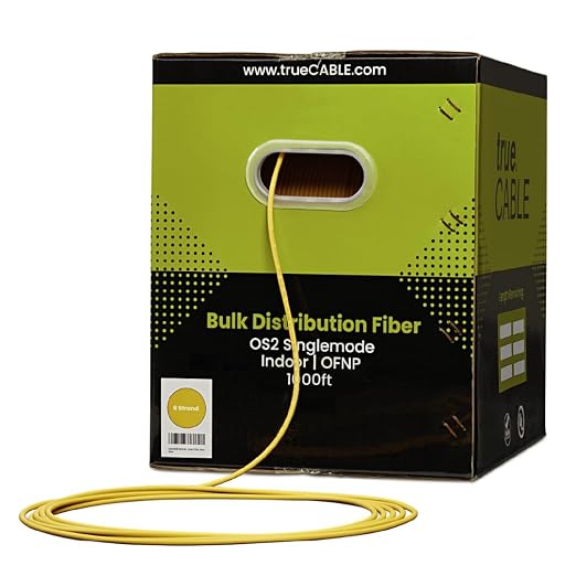 TRUE CABLE 6 Strand Fiber Indoor Distribution Cable, 1000 Feet, OS2 Single Mode - Image 3