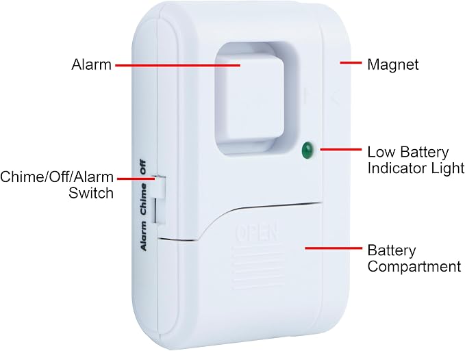 UltraPro Personal Security Window and Door Alarm, 4 Pack, DIY Protection - Image 3