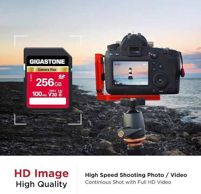 GIGASTONE 256GB SD Card, Camera Plus, UHS-I V30 U3 SDXC Memory Card High Speed - Image 4