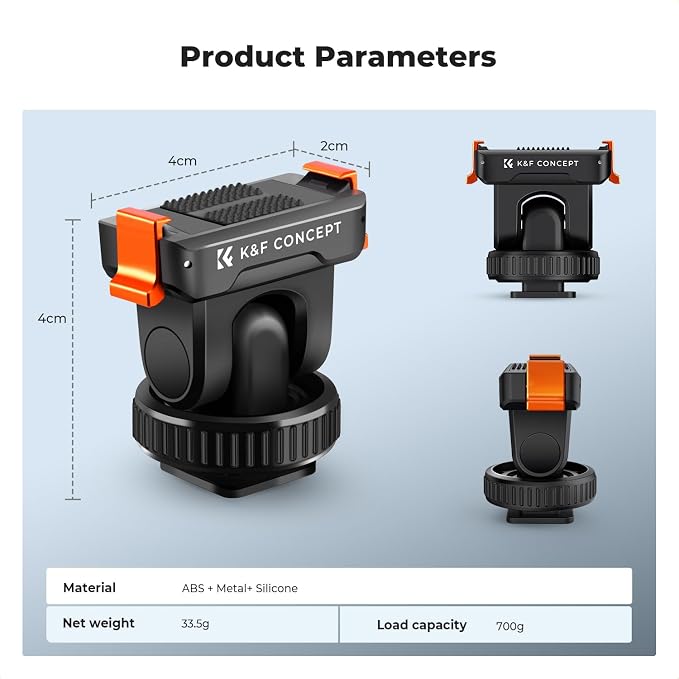 K&F CONCEPT Plastic Cold Shoe Mount Compatible - Image 7