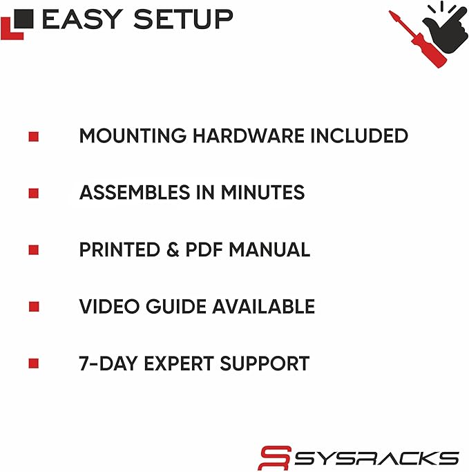 15U Wall Mount Server Rack Cabinet 24” Deep, 19” Network & AV Enclosure - Image 7