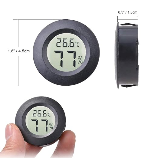 4pcs Mini Hygrometer Thermometer Indoor Outdoor Round Humidity Meter - Image 2