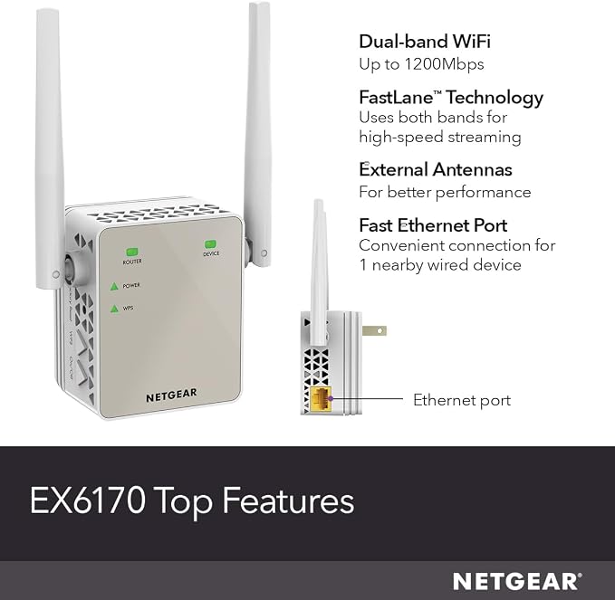 NETGEAR Dual-Band WiFi 5 Range Extender – Coverage up to 1, 500 sq. ft. - Image 5