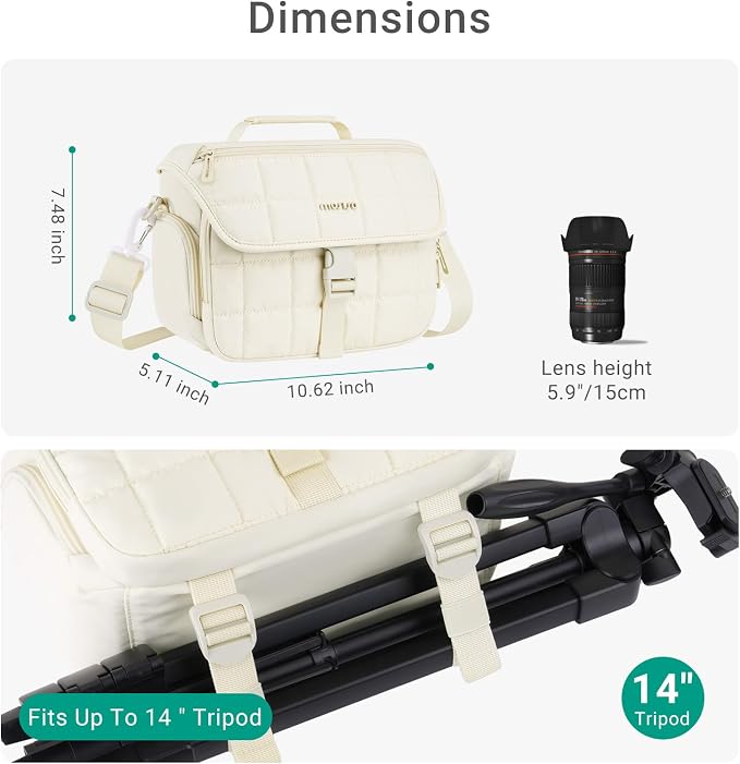 MOSISO Camera Bag for Photographers, Shoulder Photography Bag for - Image 2