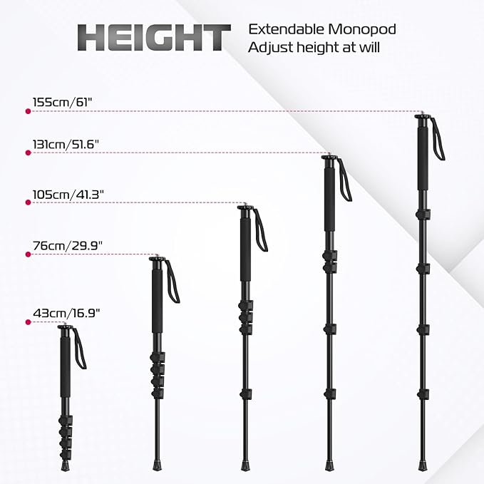ULANZI TB12 Camera Monopod, Lightweight & Portable Camera Accessories, - Image 3