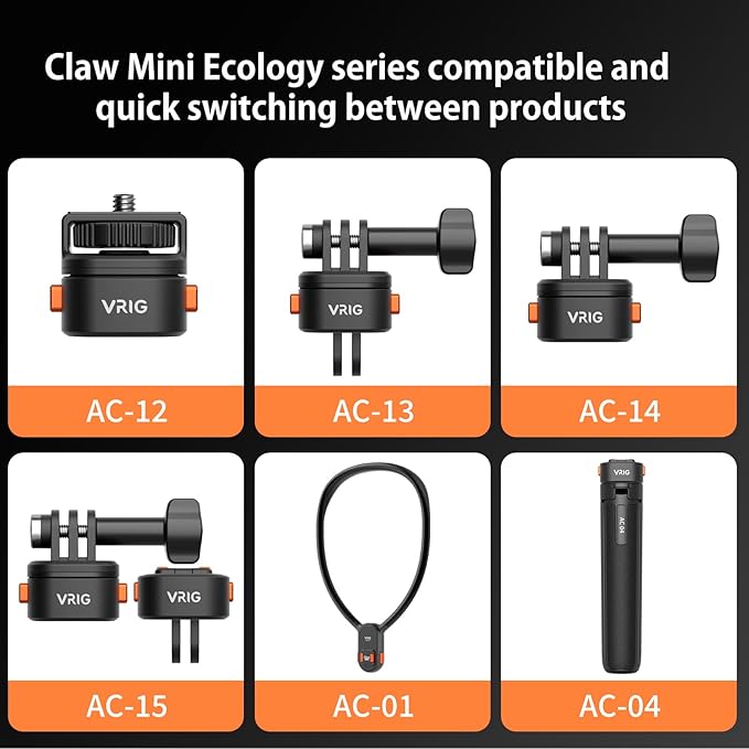 VRIG Claw Mini Quick Release Plate Tripod QR Camera Mount Adapter, Quick Setup - Image 4