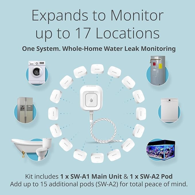 D-Link Next-Gen WiFi Water Leak Detector Starter Kit - Image 5