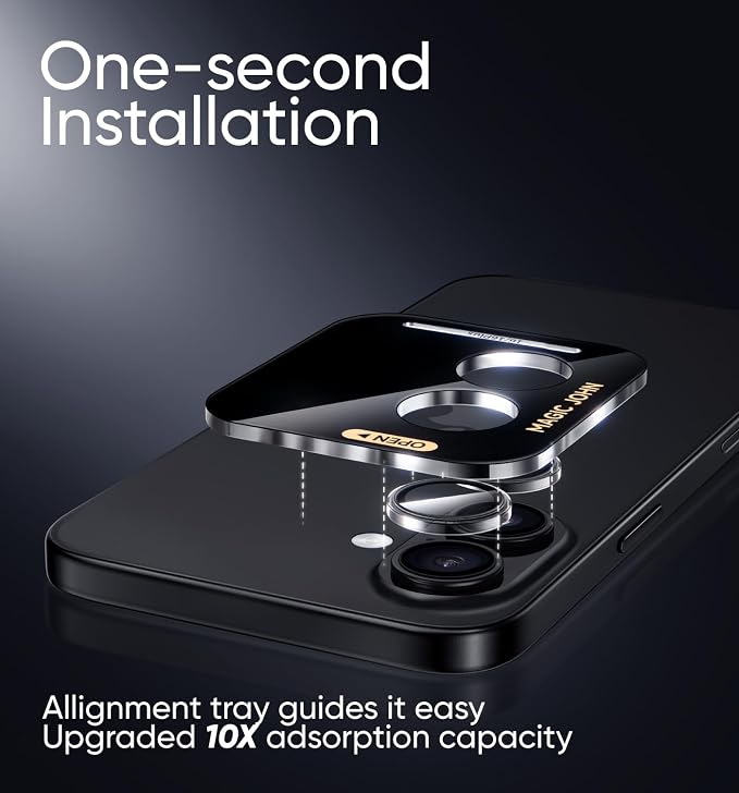MAGIC JOHN for iPhone 16Plus/16 Camera Lens Protector 9H Aerospace Tempered - Image 2