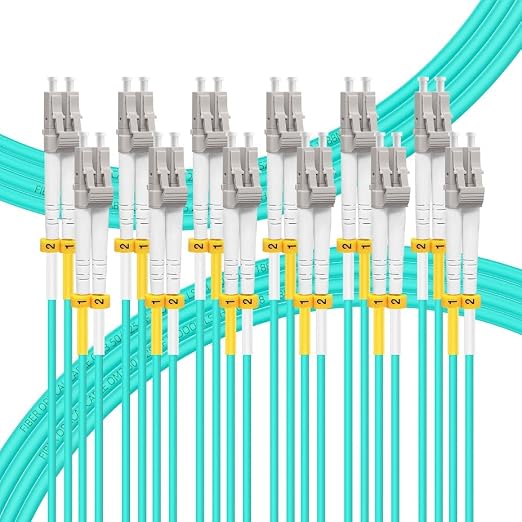 FLYPROFiber- 0.5M-6Pack OM4 LC to LC Fiber Patch Cable, MM Multimode Fiber by FLYPROFiber