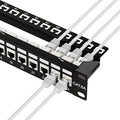 iwillink 10Gbps Patch Panel 24 Port, Shielded RJ45 Through Cat6A Patch Panel by IWILLINK