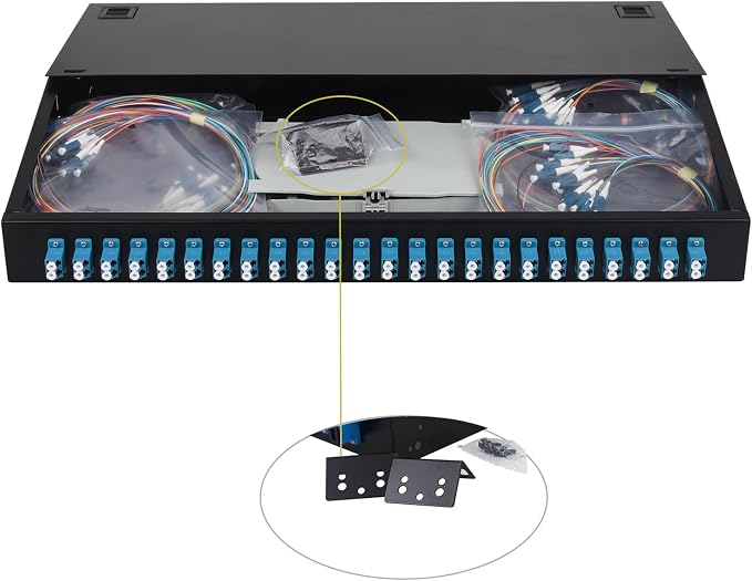 FYBOPTWU-24 Duplex Singlemode 48 Port LC Fiber Optic Rack Mount Enclosure Box + by FiberOpticalAccessories