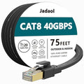 Jadaol Cat 8 Ethernet Cable 75 ft, 40Gbps 2000MHz Flat RJ45 S/FTP LAN Patch by Jadaol