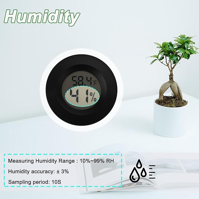 Mini Hygrometer Digital Thermometer Humidity Meter 10 Pack Hygrometer - Image 5