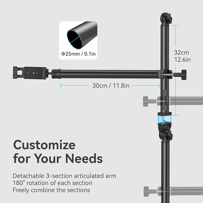 SMALLRIG Overhead Camera Mount, Camera Desk Mount Stand - Image 5