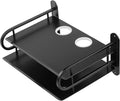 Black Metal Double Wireless WiFi Router Storage Box Wall Hanging Shelf by Unknown