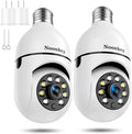 Noonkey 2K/3MP Light Bulb Security Camera, 5G& 2.4GHz WiFi 2 Pack Alexa Home by NoonkeySecurityProducts