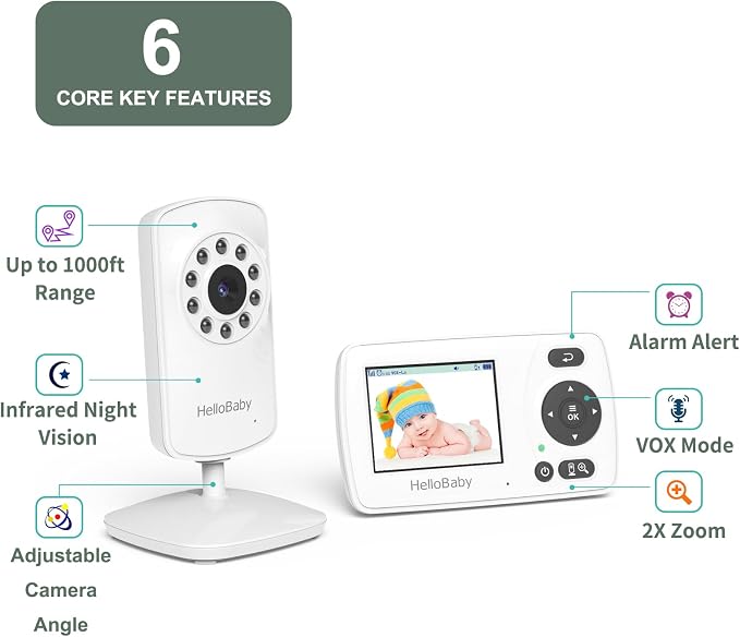 HelloBaby HB30 Video Baby Monitor - Image 2