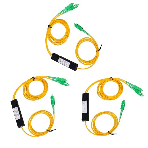 SC APC 1X2 Singlemode Fiber Optical Splitter Fused Fiber Splitter SC/APC 1:2 by FiberOpticalAccessories