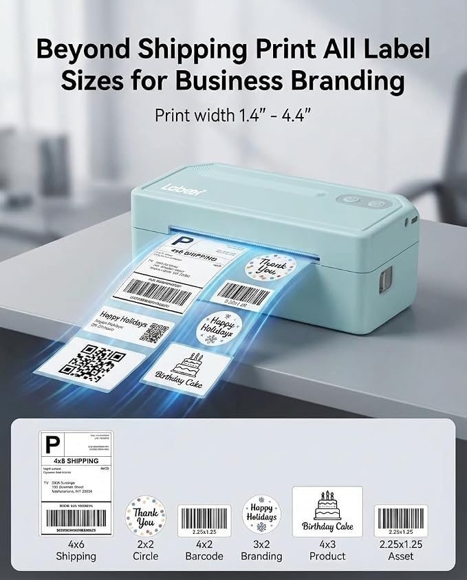 Labeer Bluetooth Thermal Shipping Label Printer, Wireless 4x6 Label Printer - Image 4