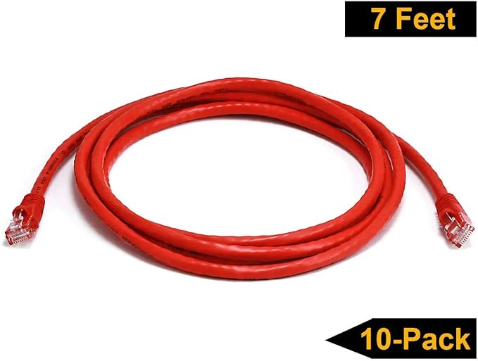 iMBAPrice® - 3ft Cat5e Network Ethernet Patch Cable - Red - Image 4