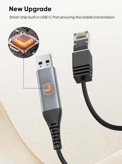 CableCreation USB to Ethernet Cable 6.6FT, USB to RJ45 Internet LAN Network - Image 4