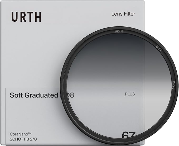 Urth 67mm Soft Graduated ND8 Lens Filter — 3-Stop, HD Optical Glass 20-Layer by Urth