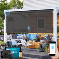 SmartWings Motorized Outdoor Patio Shades Roll Up Blinds by SmartWings