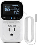 Digital Temperature Controller, Heating & Cooling Thermostat Plug Outlet by ZILLSEA