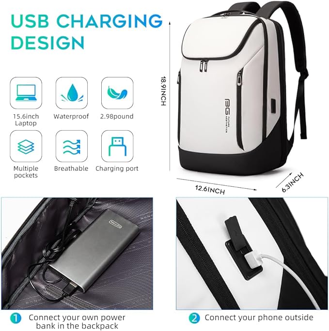 BANGE Business Smart Backpack Waterproof fit 15.6 Inch Laptop Backpack - Image 3