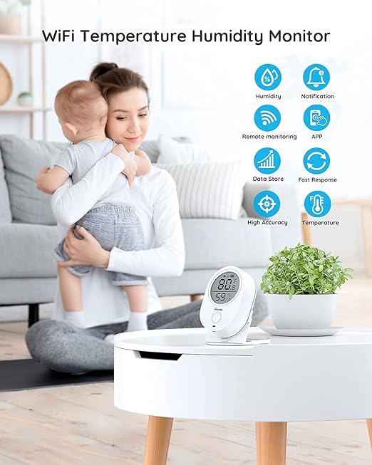 Govee WiFi Thermometer Hygrometer H5051, Smart Humidity Sensor - Image 2