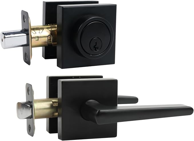 Deadbolt Lock and Door Knob Set, Exterior Door Lock Set by JESSTTI