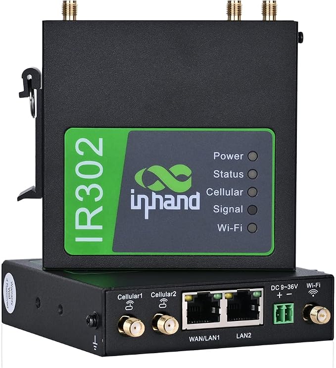 InHand Networks IR302 Industrial IoT 4G LTE VPN Cellular Router, LTE Cat 4+ by InHandNetworks