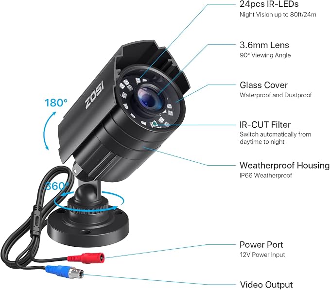 ZOSI 1080P HD TVI Security Camera - Image 8